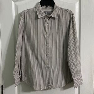 Emanuel Ungaro fitted petite button down blouse.
